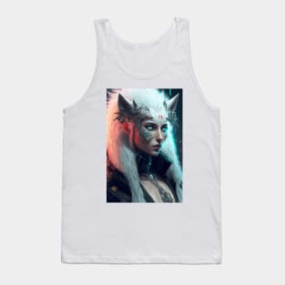 Cyberpunk Wolf Hacker Tank Top